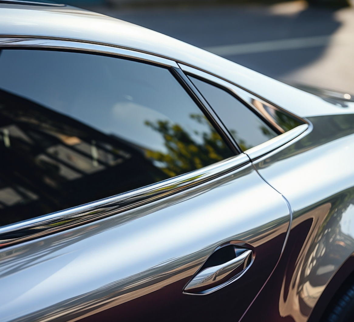 Automotive window tint installation at Signature Auto Care