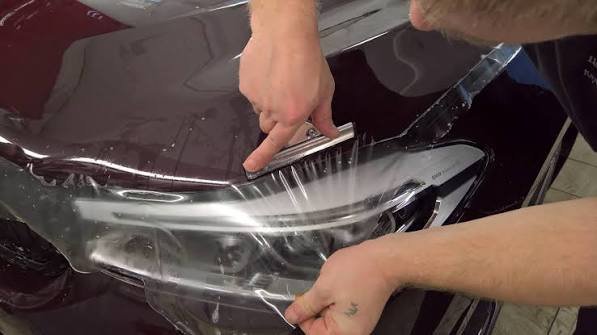 Vehicle paint protected using clear paint protection film